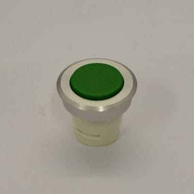 PUSH BUTTON GREEN B5D D ALUM